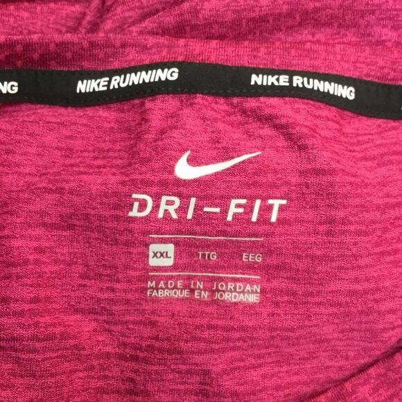 Nike Mens XXL Dri-Fit Running Shirt Magenta Polyester Lightweight Activewear - Picture 8 of 11